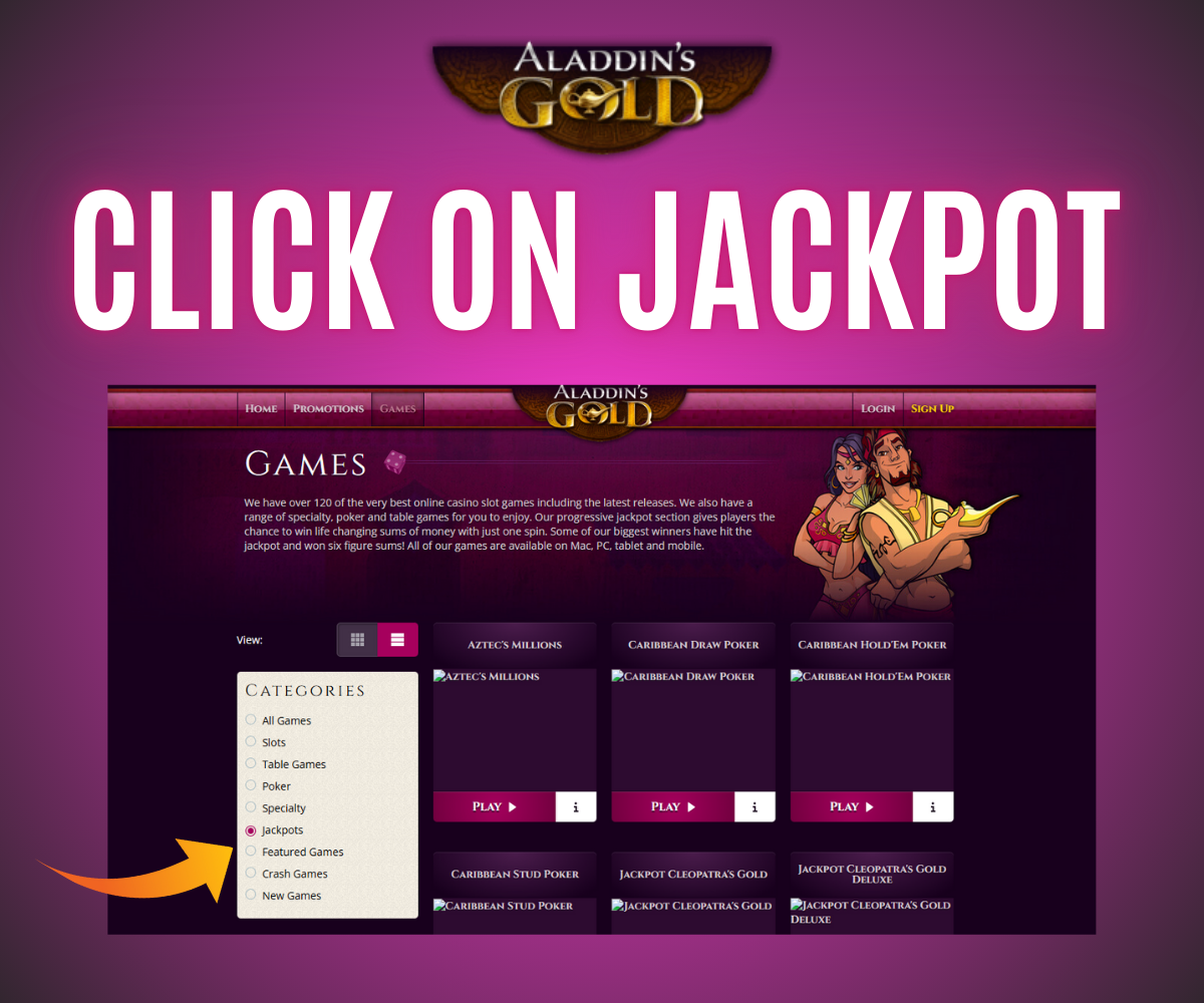 click on jackpot